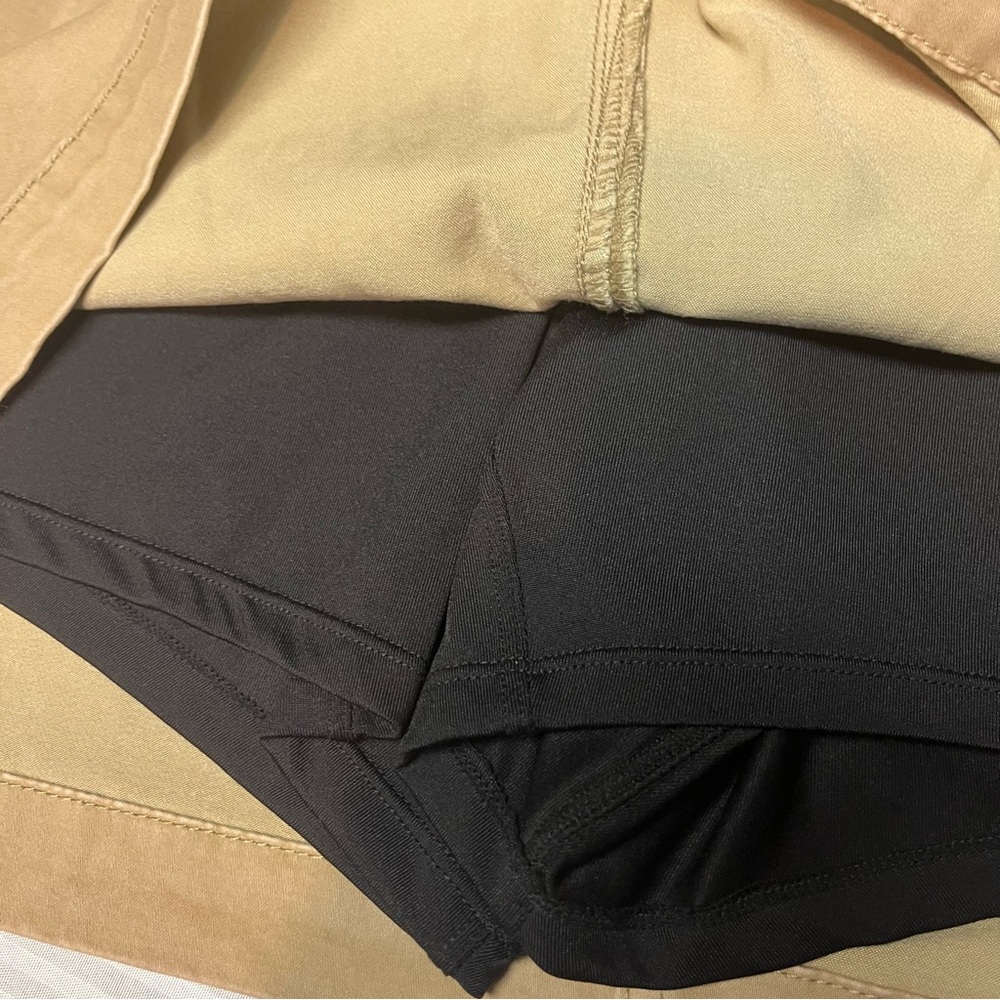 Liverpool Khaki/Tan Mini Skirt with Front Patch Pockets - Picture 5 of 11